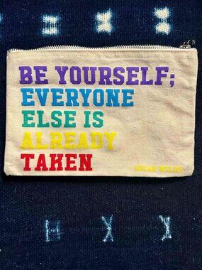 NYC Be Yourself Everyone Oscar Wilde Camp Met Museum Pouch ClutchLGBTQ Canvas